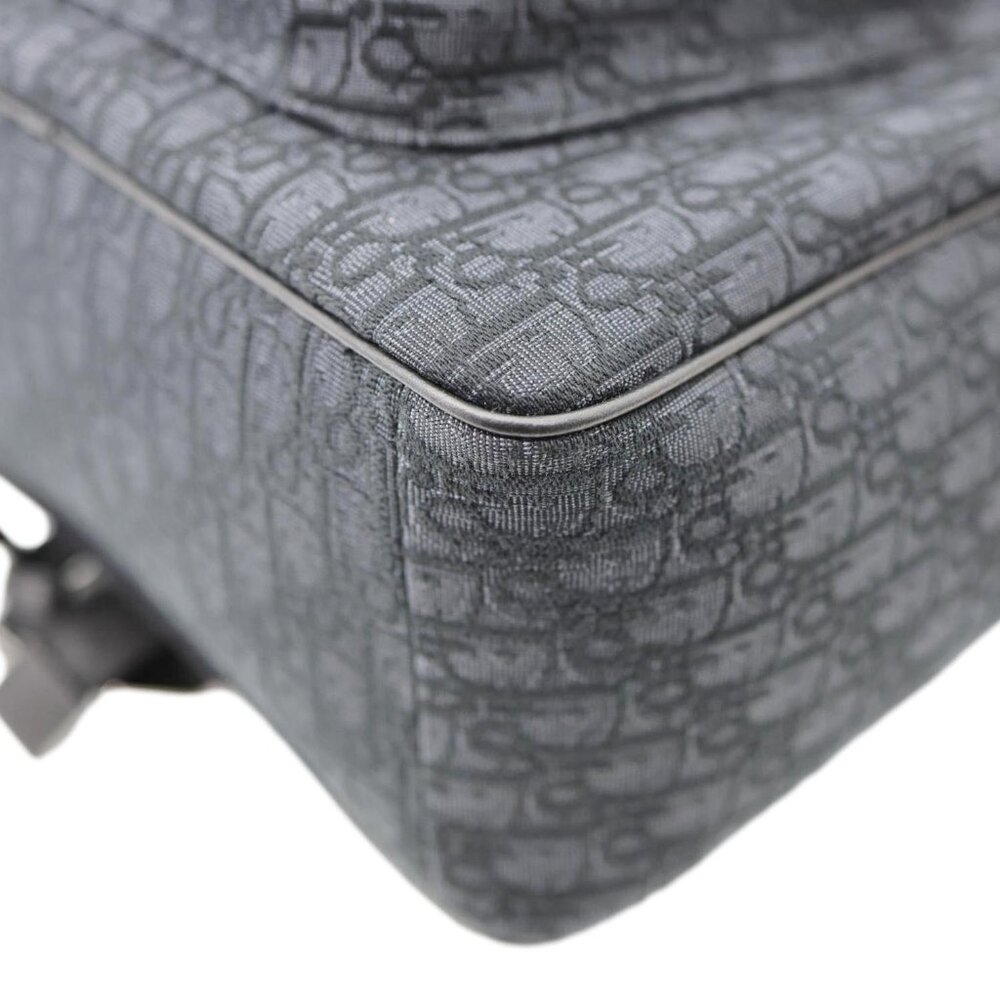 Christian Dior  Saddle Oblique Jacquard Canvas Zip Backpack Black - Picture 8 of 12